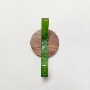 Handcrafted Resin <b>Wall</b> <b>Hook</b> with Angular Green Resin <b>Hook</b> Decorative <b>Wall</b> <b>Hook</b> <b>for</b> Entryway Bedroom Bathroom Modern Home Decor - Product Image 3
