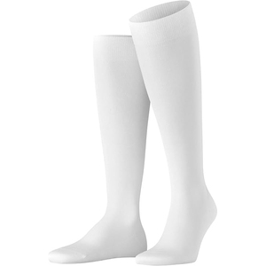 <b>Men's</b> <b>White</b> Knee High <b>Socks</b> 100% Cotton Breathable Knitted Solid Color Regular Style Spring Daily Wear - Product Image 1