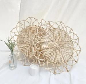 Manteles individuales sostenibles tejidos de ratán de bambú de Color Natural vietnamita 100%, posavasos hechos a mano y almohadillas para cuencos para uso doméstico y de mesa - Product Image 3