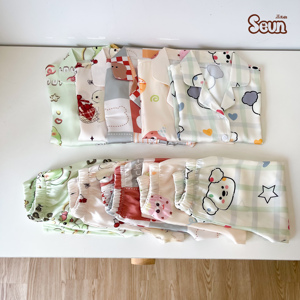 Conjunto de Pijama de Manga Larga con Dibujos Animados para Niñas SeunKids, Ropa de Dormir Suave y Transpirable Hecha en Vietnam - Product Image 3