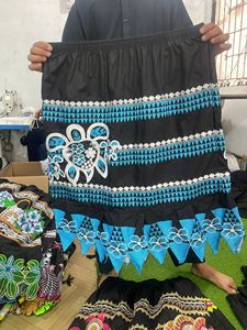 Women's Bohemian A-Line Embroidered <b>Skirt</b> <b>With</b> Floral Pattern <b>Elastic</b> <b>Waist</b> Soft Cotton Mini <b>Skirt</b> All Seasons Wear - Product Image 3