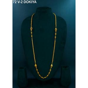 Gold Plated Copper Alloy Geometric Beaded Strand Chain Necklace-Ethnic Trendy Classic Style for Women <b>Wedding</b> Occasions Dokiya - Product Image 5