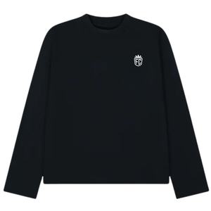 T-shirt Homme Oversize à Manches Longues, Logo Minimaliste sur la Poitrine, Col Rond en Coton, Style Décontracté Streetwear, Vente en Gros, Fabrication OEM, Vêtements Personnalisés - Product Image 1