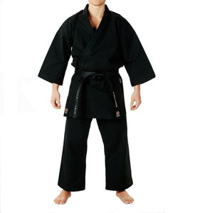 Uniforme de karaté personnalisable pour adultes, unisexe, blanc et noir, approuvé par la WKF, uniformes d'arts martiaux BJJ, 100% coton, Pakistan - Product Image 2