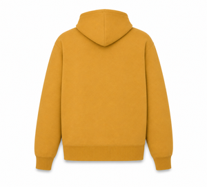 Sudadera con Capucha para Hombre, Color Amarillo Mostaza, Gruesa, Transpirable, de Secado Rápido, con Bolsillo Canguro y Cordón Ajustable, de Algodón y Felpa, Estilo Casual, Venta al Por Mayor - Product Image 2