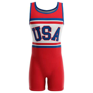 Low MOQ High Quality Sublimation Wrestling Singlets Youth Practice Custom Team Logo Anti-UV 4 Way Stretch Uniforms - Product Image 1