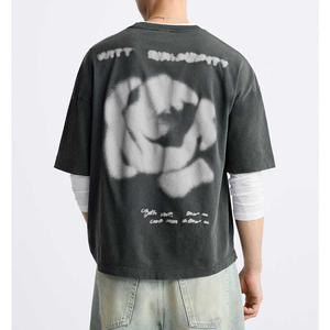 Custom Heavy <b>Weight</b> T-shirt DTG Print Tee Shirt 100% Cotton Plus Size Men's T-shirt 305 GSM Oversized <b>Blank</b> T Shirts - Product Image 2