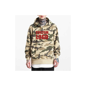 Custom Logo <b>Men's</b> Blue <b>Camo</b> <b>Hoodie</b> – Premium Cotton Fleece Camouflage Pullover – Urban Streetwear Manufacturing - Product Image 6