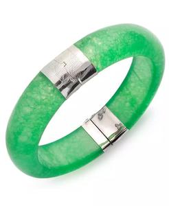 Dyed Jade <b>Bangle</b> <b>Set</b> in Sterling Silver | Macy's - Product Image 1