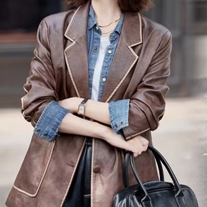 Nouveaux manteaux longs élégants en cuir véritable pour l'hiver, manteaux longs classiques pour femmes, vestes en peau de mouton tendance en gros pour femmes - Product Image 1
