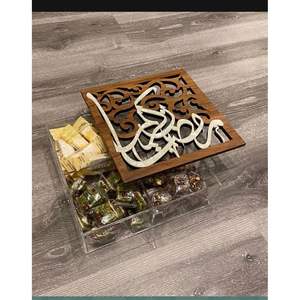 Luxury Wooden and Acrylic Chocolate <b>Box</b> for Weddings and Special Gifts for Party <b>Favors</b> - Product Image 1