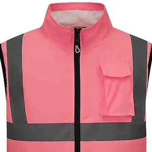 Chaleco de Seguridad de Alta Visibilidad Clase 2 de Nailon Resistente, Bandas Reflectantes, Logotipo Personalizado, Chaqueta Impermeable con LED Intermitente para Seguridad en el Lugar de Trabajo - Product Image 2