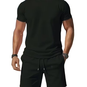 Conjunto de Camiseta y Pantalones Cortos Cargo para Hombre, Fabricante, 2 Piezas, Algodón Casual, OEM, ODM, Logotipo Personalizado, Venta al Por Mayor - Product Image 1