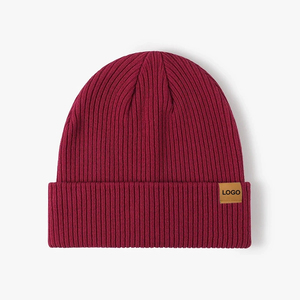 2026 Hot Selling <b>Winter</b> Beanie <b>Caps</b> for Adults Custom Size Solid Color Wholesale Price OEM Service Street Style Beanies - Product Image 2