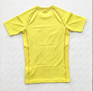 Camiseta Deportiva de Compresión para Mujer, Manga Corta, Amarilla, Protección Solar UPF, para Fitness y Running - Product Image 2