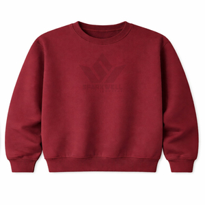 <b>Men's</b> <b>Red</b> Crew Neck <b>Sweatshirt</b> Regular Fit Knitted Pullover 100% Cotton Casual Long Sleeve Solid Color Autumn Wear - Product Image 6