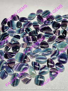 FAIJAN GEMS Fluorite Arc-en-ciel Naturelle Certifiée Cabochon Pierre Brute Cristal Vert Spécimen Fabrication de Bijoux Origine Rajasthan - Product Image 3