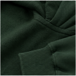 Sweat à capuche homme personnalisable vert forêt, coupe décontractée cocoon, cordon de serrage ton sur ton, poche kangourou, en molleton de coton doux MHOOD-0008 - Product Image 5