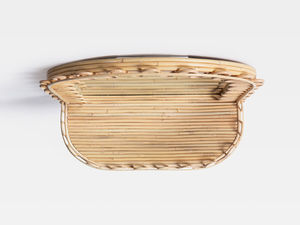 Handcrafted Rattan Woven Wall Shelf <b>Mirror</b> with Decorative <b>Arched</b> Frame and Storage Ledge for Bedroom <b>Bathroom</b> Home Decor - Product Image 5