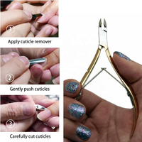 Coupe-cuticules professionnel en acier inoxydable à lame courbée, outil de manucure et pédicure, soin des ongles