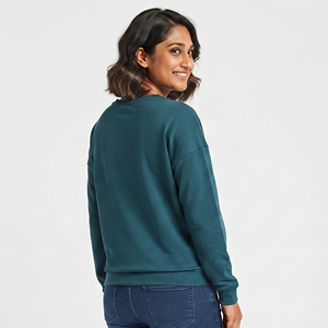 Sudadera de Maternidad para Mujer, Cuello Redondo, Manga Larga, Cierre en el Hombro, Sudadera de Lactancia, Camiseta de Forro Polar para Amamantar - Product Image 3