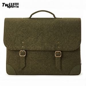 Funda ecológica para portátil de fieltro de lana con logotipo personalizable, diseño minimalista para negocios, alta calidad - Product Image 1