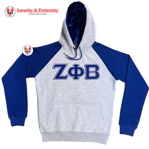 Sweat à capuche en molleton pour femme avec broderie Zeta Phi Beta Sorority |   Sweat-shirts en molleton de coton grec brodés pour femmes de la sororité ZPB - Product Image 1