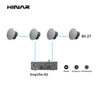 HINAR Sistem Speaker Plafon 6.5 Inci 2.1 Kanal Amplifier Kelas D Bluetooth 100W 8 Ohm Penutup Magnetik untuk Kantor