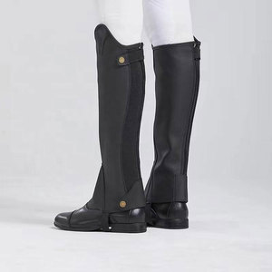 Cow Leather Equipment Genuine Leather <b>Half</b> <b>Chaps</b> Top Quality <b>Half</b> <b>Chaps</b> Horse Riding <b>Half</b> <b>Chaps</b> - Product Image 2