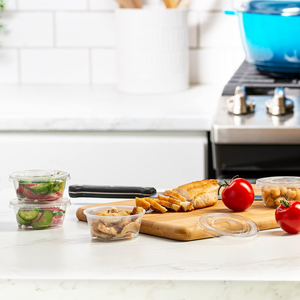 Contenants à portions en plastique transparent de 2 oz, biodégradables, étanches, adaptés au congélateur, pour gelées, sauces et condiments - Product Image 2