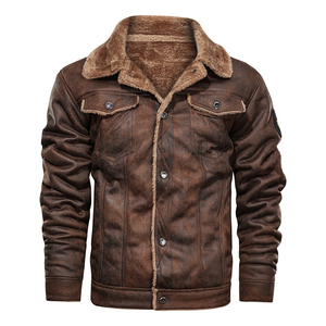 Alta calidad de cuero genuino de los hombres Slim Fit 2024 Business Flight Bomber Pilot Jacket Black - Product Image 2