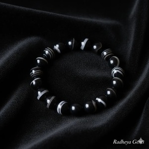 Pulsera Artesanal de Ágata Natural con Cuentas, Pulsera de Perlas y Cristales Curativos, Venta al por Mayor desde India - Product Image 2