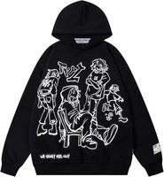 Sweat à capuche graphique surdimensionné en tricot brodé personnalisé pour femme, grande taille, épais, respirant, pull décontracté ample pour l'automne