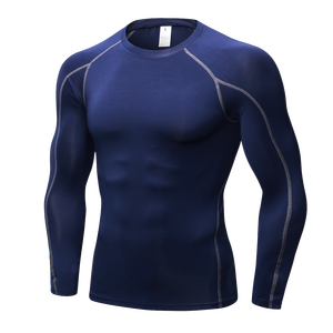 Camiseta Deportiva de Manga Larga para Hombre, Cuello Redondo, Secado Rápido, Corte Regular, Tejido Satinado Transpirable, Color Negro - Product Image 3