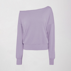 Sweat-shirt oversize en molleton Rexon Moto pour femme, coupe ample aux épaules, manches longues, anti-plis, pull décontracté en polyester/coton - Product Image 6