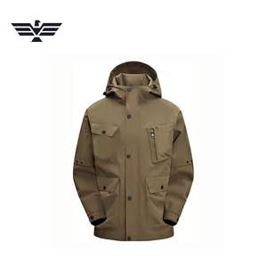 Chaqueta de Invierno Acolchada con Capucha Impermeable Clásica Personalizable para Hombre, Estilo Urbano, Cortavientos, Informal - Product Image 2