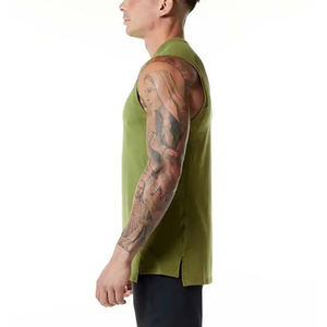 Chaleco deportivo informal sin mangas para gimnasio, camiseta sin mangas tejida lavada para viajes, correr, entrenamiento, Camiseta deportiva - Product Image 3