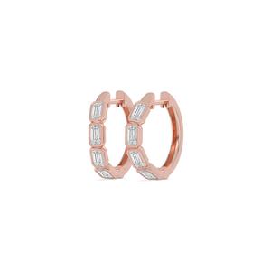 Emerald Cut Lab Grown Diamond Earrings With 1.34 CTW Total Diamond <b>Weight</b> Crafted In 9K Rose Gold Refined Accessory - Product Image 5