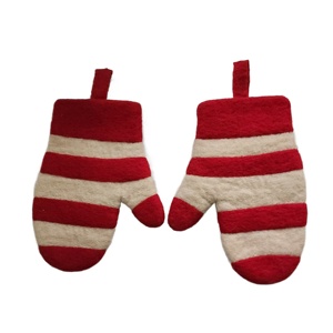 Népal mitaines en feutre écologiques faites à la main accessoires d'ustensiles de cuisine durables outils artisanaux - Product Image 3
