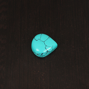 Pierre précieuse synthétique verte Ishu Gems, turquoise ovale cabochon 25 carats 23x20 mm, pierre lâche personnalisable pour la fabrication de bijoux - Product Image 4