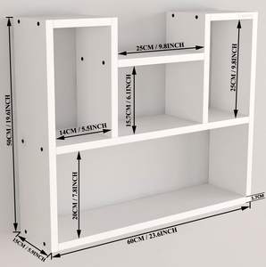 Estante de Pared de Madera para Libros Abiertos Skybow (Nivel 5) para Sala de Estar, Estudio, Oficina, Biblioteca, Dormitorio, Cocina - Product Image 2