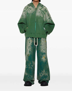 Nouveau survêtement streetwear surdimensionné au design personnalisé, effet délavé à l'acide, pour femme, grandes tailles, style crop - Product Image 4