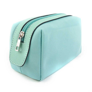 Bolsa de Maquillaje de Viaje con Logotipo Personalizado, Bolsa de Cosméticos de Cuero Vacuno Marrón, Organizador de Maquillaje, Bolsa de Almacenamiento Portátil para Artículos de Aseo - Product Image 3