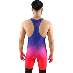 Blaze Fight Wear personnalisé OEM adulte hommes lutte Singlet grande taille respirant Polyester Vintage Sublimation impression tricoté - Product Image 3