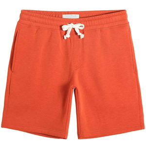 Unisex Vibrant <b>Orange</b> <b>Terry</b> Shorts Adjustable Drawstring Waist Soft Touch Lounge And Training Bottoms Everyday Comfort Fit - Product Image 6