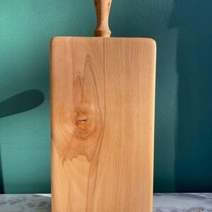 Tabla de cortar de madera de olivo con asa, tablas de cortar de madera para cocina, tabla de cortar tipo bloque de carnicero de madera de olivo - Product Image 2