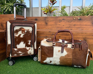 ชุดกระเป๋าเดินทางขนาดใหญ่สำหรับทุกเพศ, กระเป๋าเดินทางหนังวัวแท้ใหม่ล่าสุดทำด้วยมือ - Product Image 2