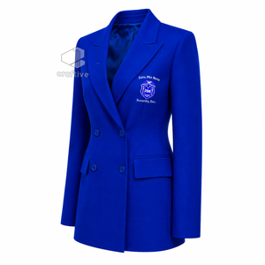 เสื้อเบลเซอร์ทรงดับเบิ้ลเบรสต์สำหรับสุภาพสตรี  แบรนด์ Zeta Phi Beta Sorority  ปกปักลาย  ทรงเข้ารูป  เหมาะสำหรับงานทางการ ธุรกิจ และสำนักงาน - Product Image 2