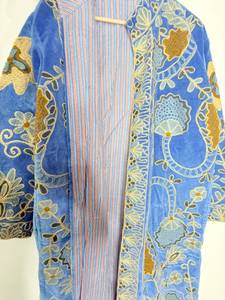 <b>Womens</b> Eco-Friendly Lightweight <b>Velvet</b> Suzani Embroidered Regular Bomber <b>Jacket</b> Floral Ethnic Luxury Wholesale Boutique - Product Image 5