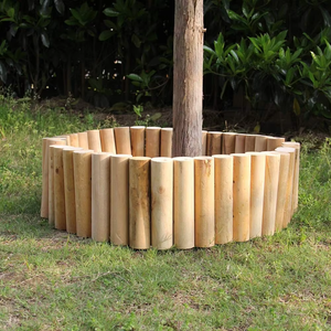Budget-Friendly Half-Log <b>Wood</b> <b>Edging</b>: Durable Wooden Borders for <b>Gardens</b> and Landscaping - Product Image 1